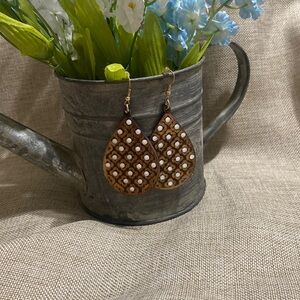 Wood Teardrop Earrings